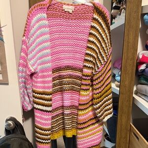 Anthropologie chunky knit Striped Cardigan